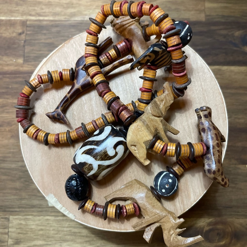 Wooden Animal Beaded Bracelets
